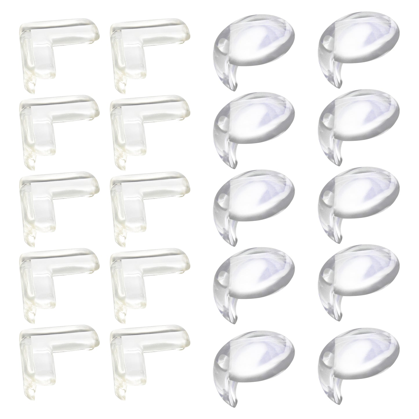 Clear Corner Guards - 20pk Round and Square Baby Corner Protectors