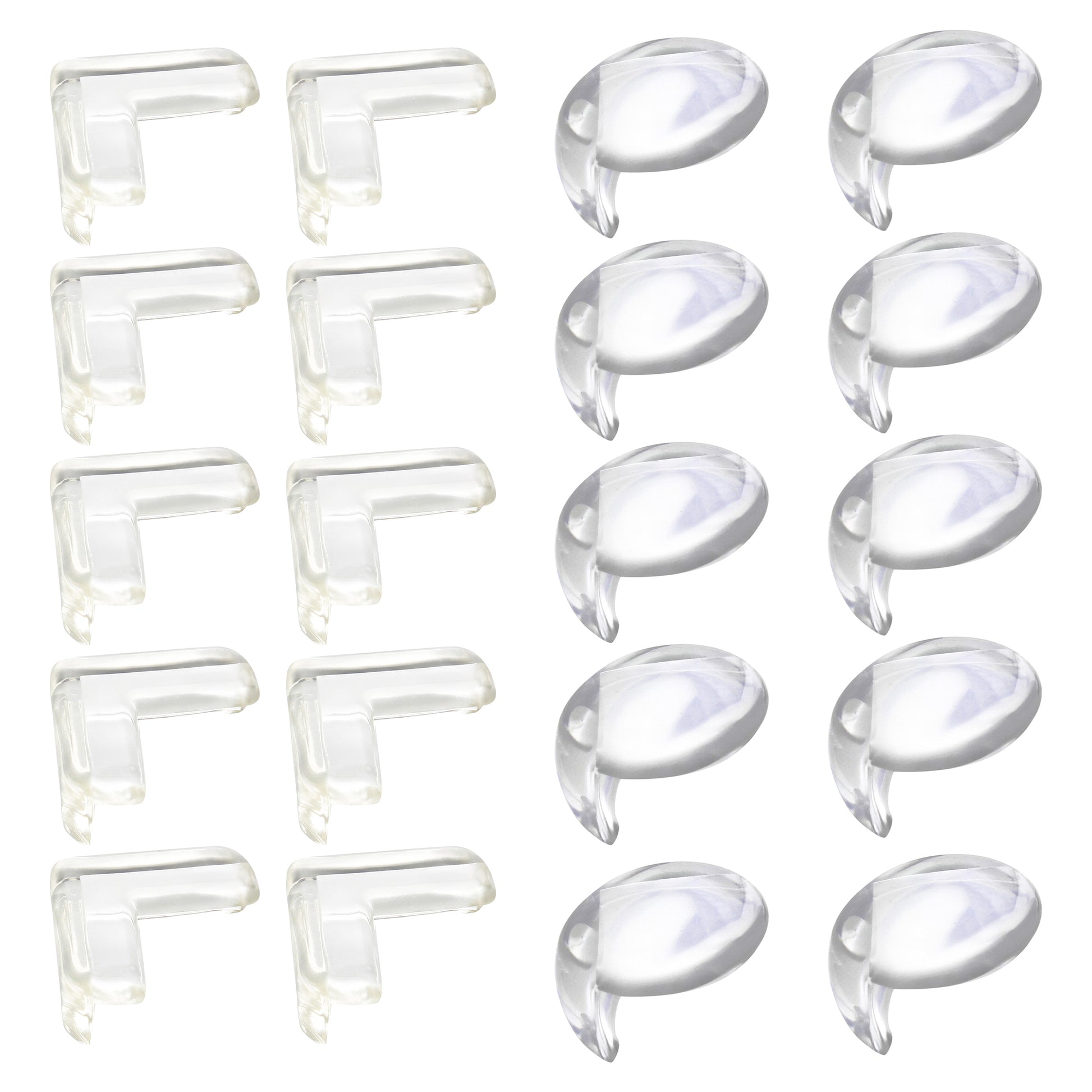 Clear Corner Guards - 20pk Round and Square Baby Corner Protectors