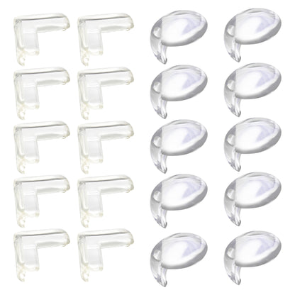 Clear Corner Guards - 20pk Round and Square Baby Corner Protectors