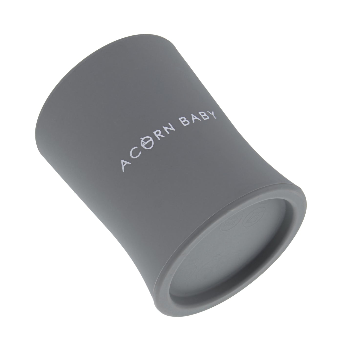Silicone Toddler Sippy Cup - Dark Gray Weighted Transition Cup