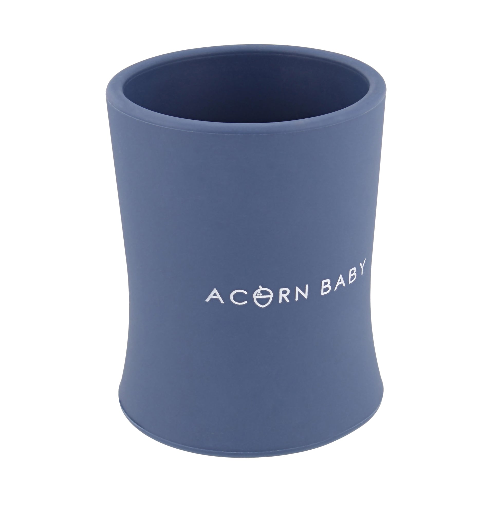 Silicone Toddler Sippy Cup - Navy Blue Weighted Transition Cup