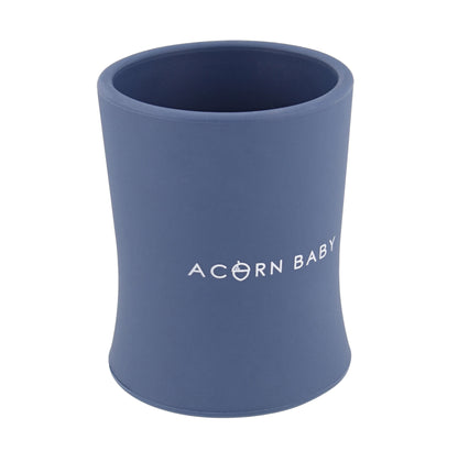 Silicone Toddler Sippy Cup - Navy Blue Weighted Transition Cup
