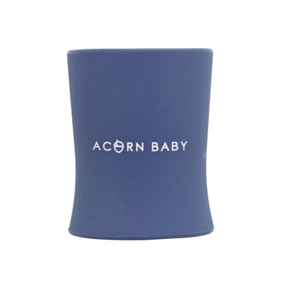 Silicone Toddler Sippy Cup - Navy Blue Weighted Transition Cup