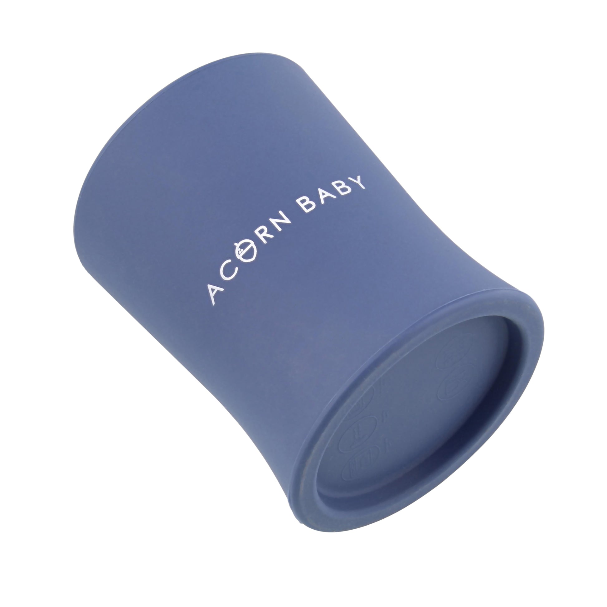Silicone Toddler Sippy Cup - Navy Blue Weighted Transition Cup