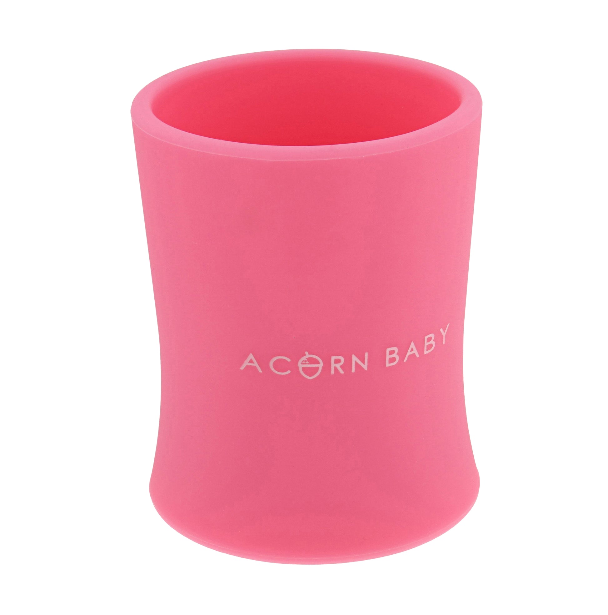 Silicone Toddler Sippy Cup - Pink Weighted Transition Cup