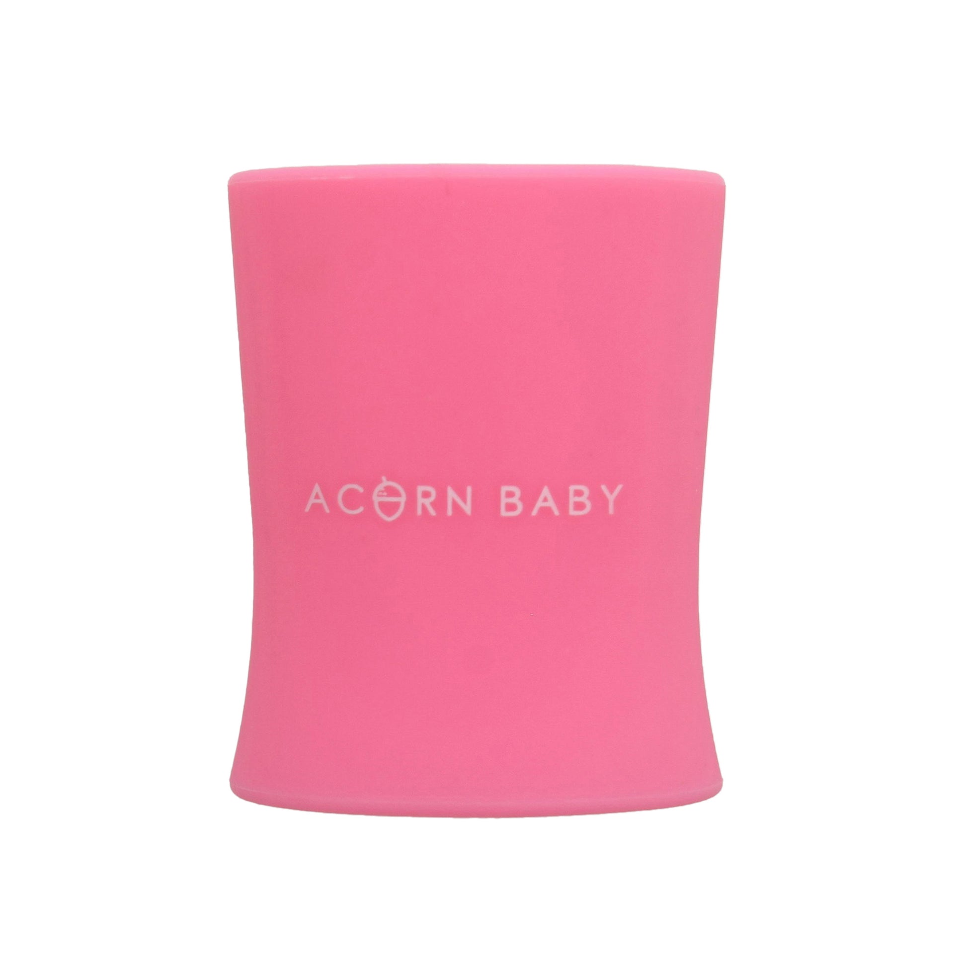 Silicone Toddler Sippy Cup - Pink Weighted Transition Cup