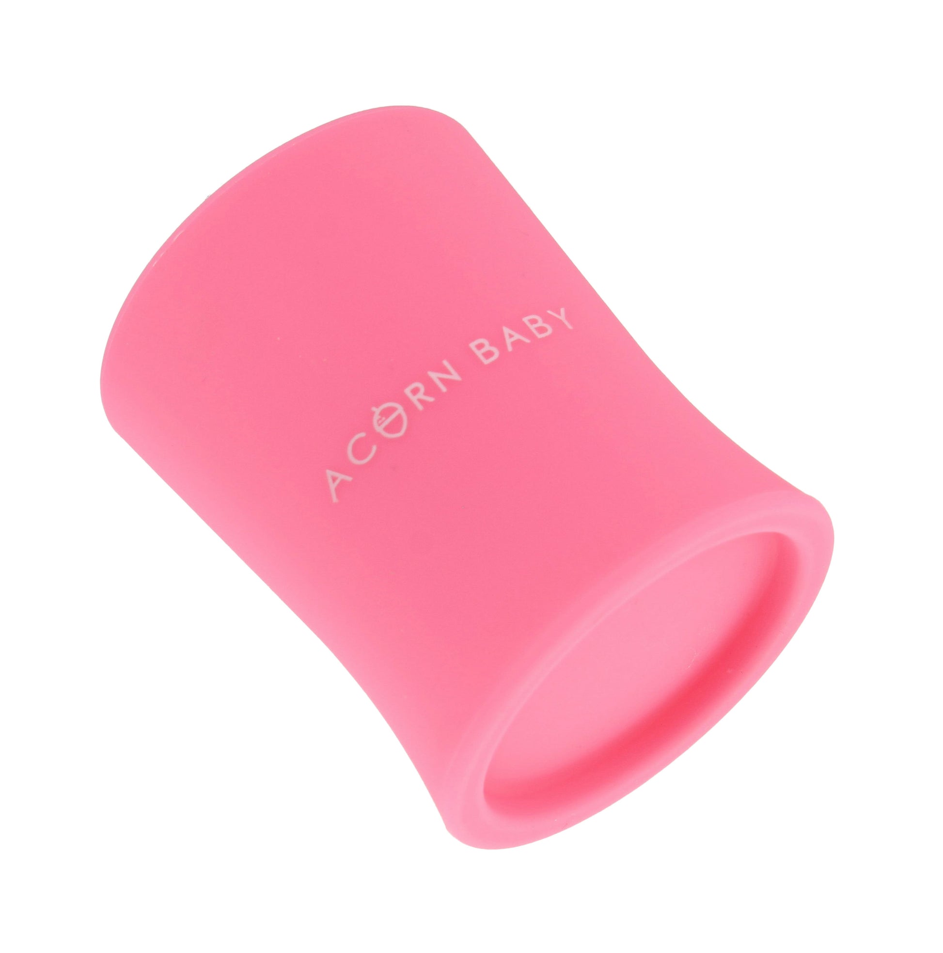 Silicone Toddler Sippy Cup - Pink Weighted Transition Cup
