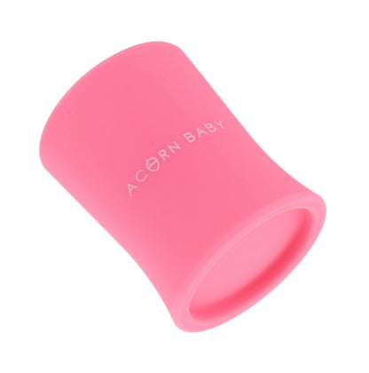 Silicone Toddler Sippy Cup - Pink Weighted Transition Cup