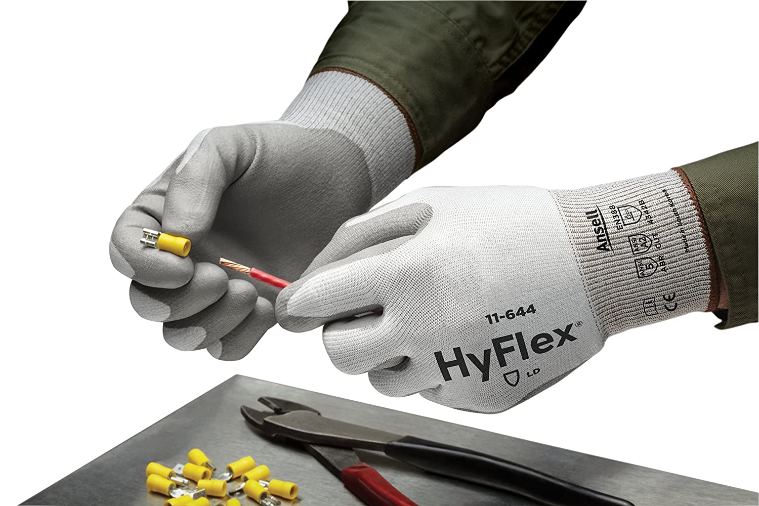 HyFlex 11-644 Work Gloves in PU with High Abrasion and Cut Resistance