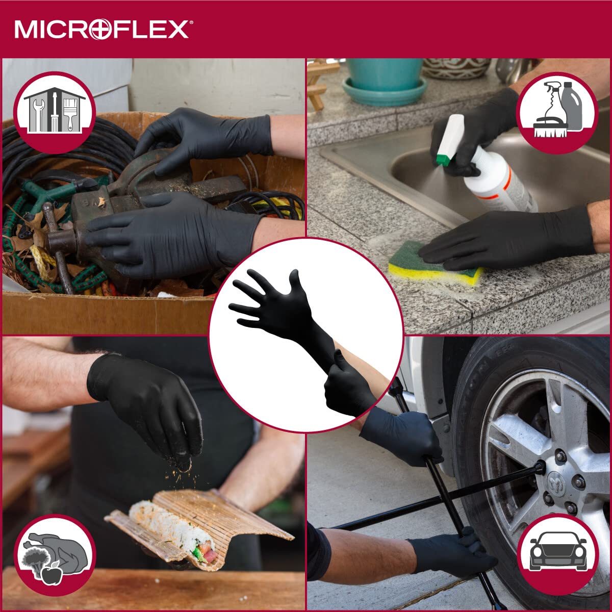 Onyx N64 Disposable Nitrile Exam Gloves for Automotive