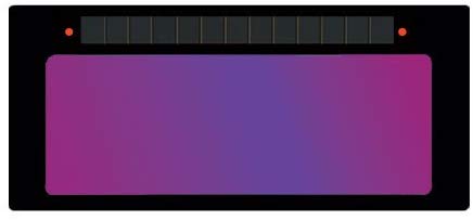S240-11 Horizontal Single Auto-Darkening Filter for Welding, 2 x 4.25 x .2", Shade 11