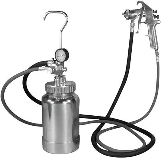 2PG8S 2 Quart Pressure Pot with Silver Gun and Hose
