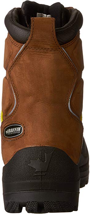 IREBMP04 Men's Premium Worker H-Viz (STP) Boots, Brown/Hi-Viz - 8