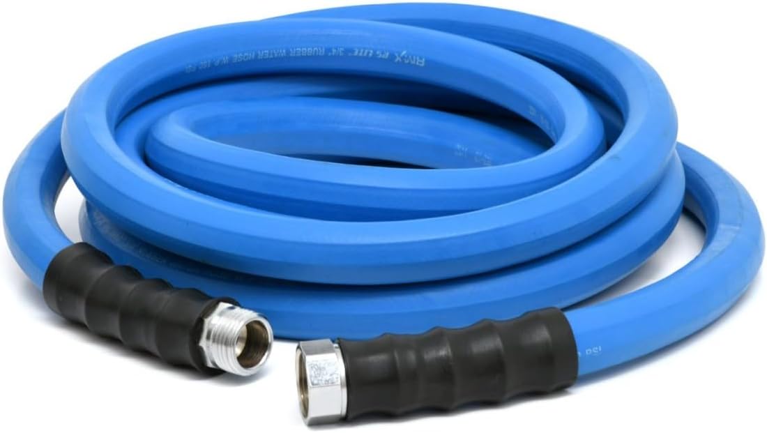 AG-LITE AL3415 3/4" x 15' Rubber Farm & Ranch Water Hose, Lightweight, 500 PSI