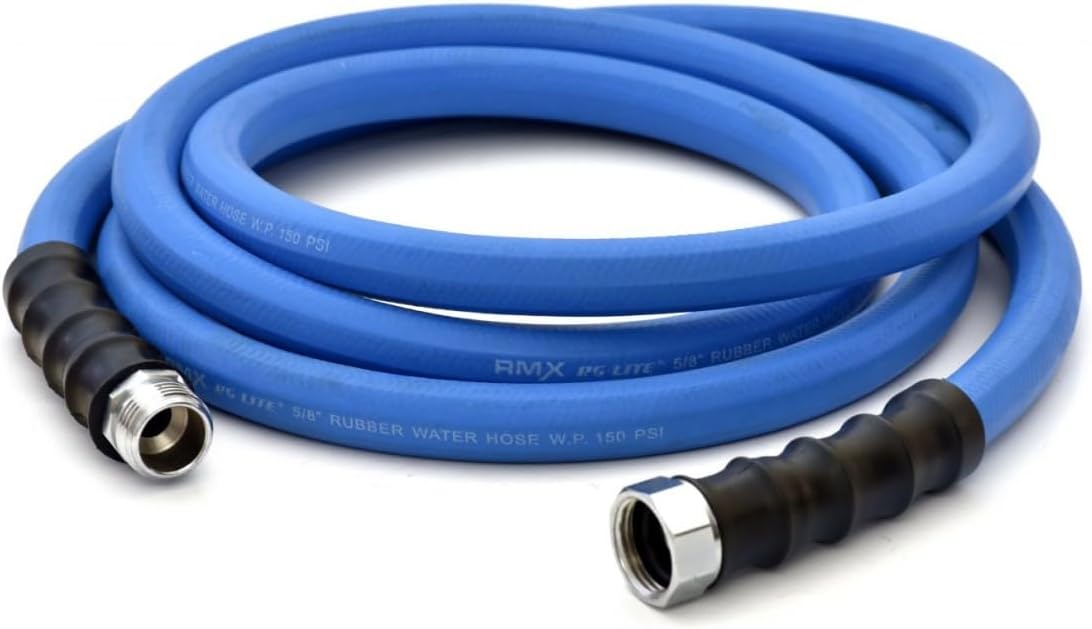 AG-LITE BSAL5825 5/8" x 25' Hot/Cold Water Rubber Garden Hose, 100% Rubber