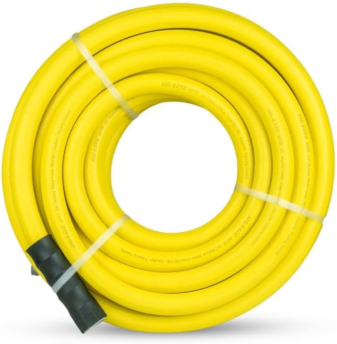 HiViZ Rubber Water Hose 3/4 X 50',3/4 Male and Female GHT