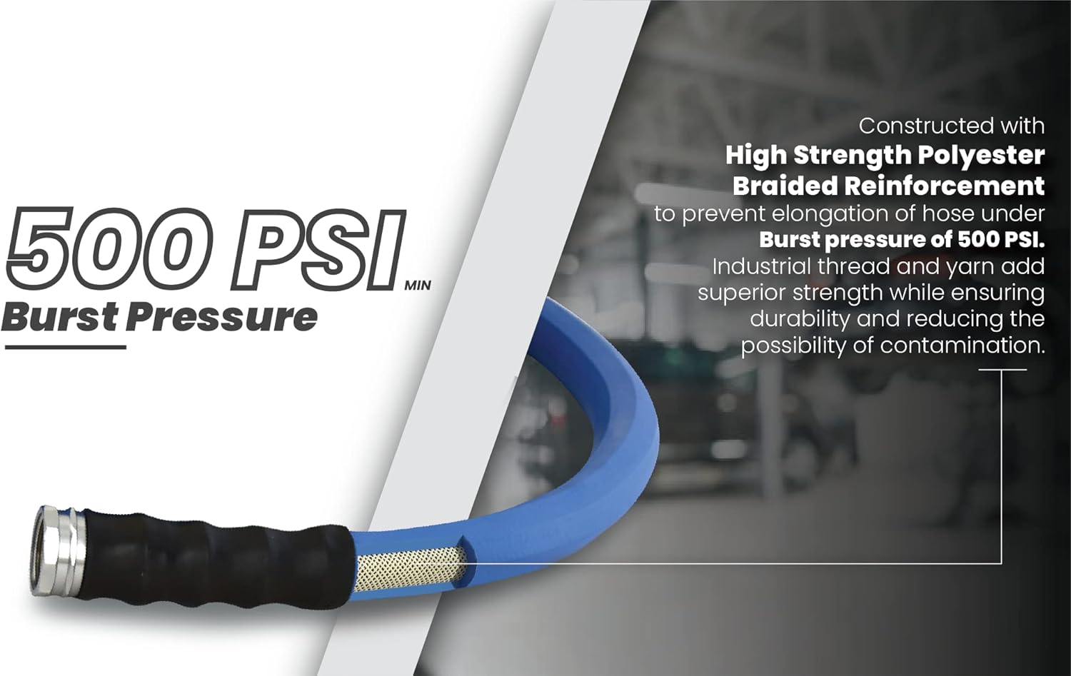AG-LITE BSALONE15 1" x 15' Hot/Cold Water Rubber Garden Hose, 100% Rubber