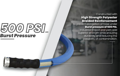 AG-LITE BSALONE15 1" x 15' Hot/Cold Water Rubber Garden Hose, 100% Rubber