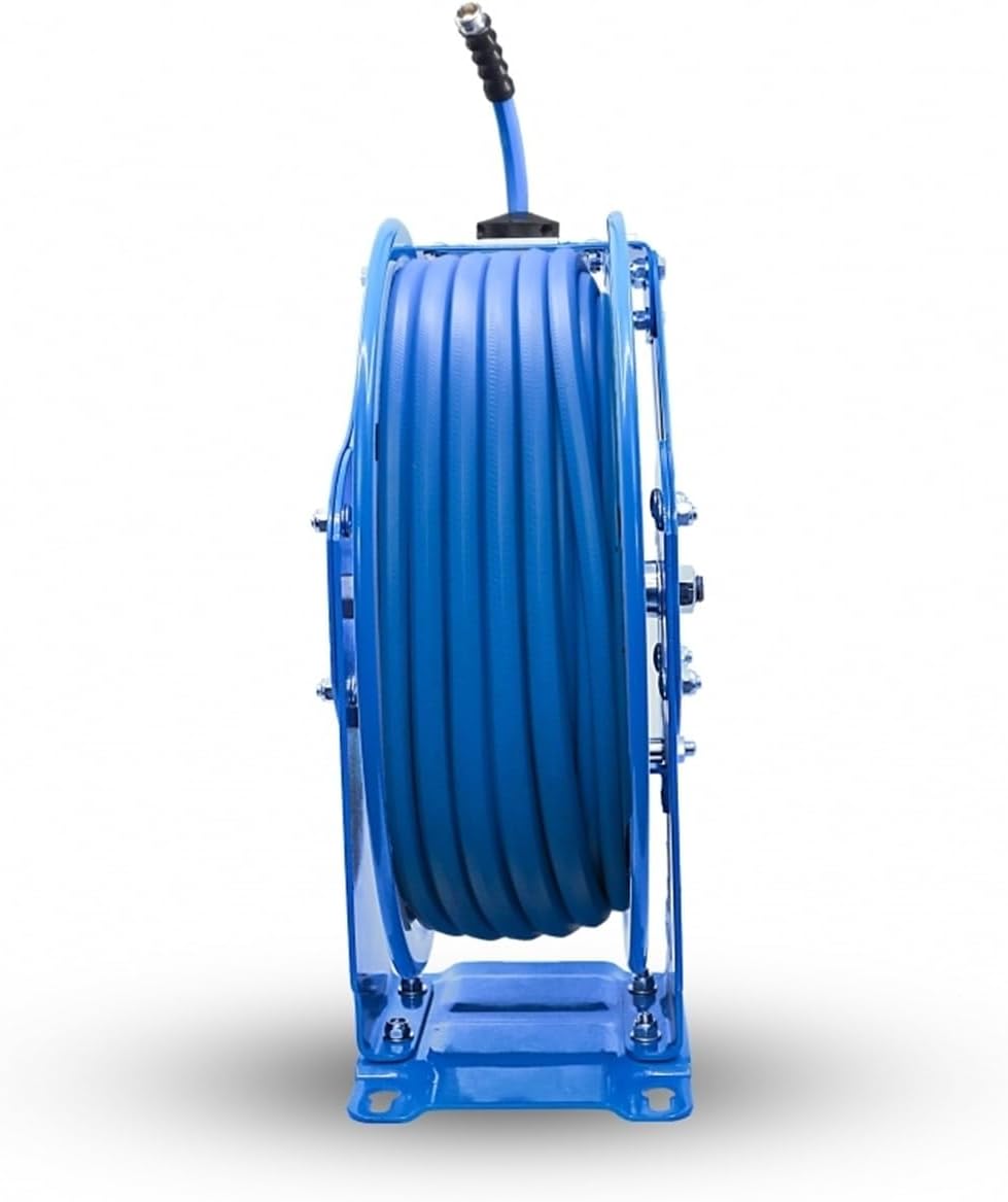 AG-LITE ALWRDA58100 5/8" x 100' Rubber Water Hose Dual Arm Reel – Heavy Duty