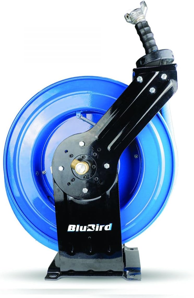 Rubber Water Hose Reel Hvy Duty Single Arm Assy 3/4" x 50'