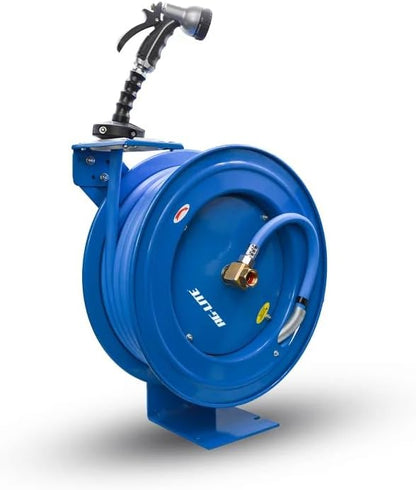 Rubber Water Hose Reel Hvy Duty Single Arm Assy 5/8" x 50'