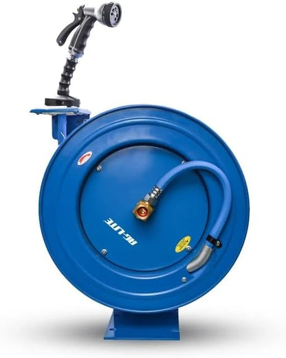 Rubber Water Hose Reel Hvy Duty Single Arm Assy 5/8" x 50'
