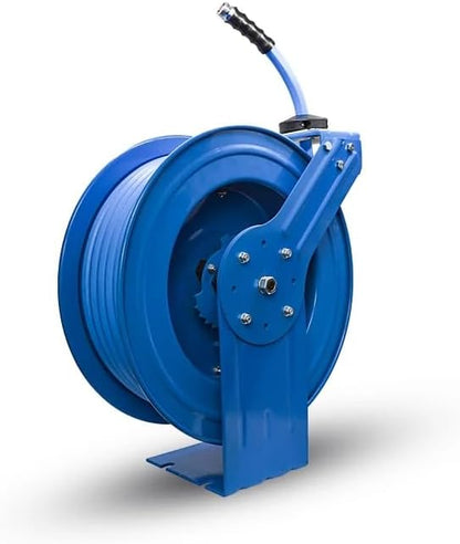 Rubber Water Hose Reel Hvy Duty Single Arm Assy 5/8" x 50'