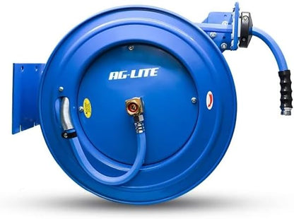 Rubber Water Hose Reel Hvy Duty Single Arm Assy 5/8" x 50'