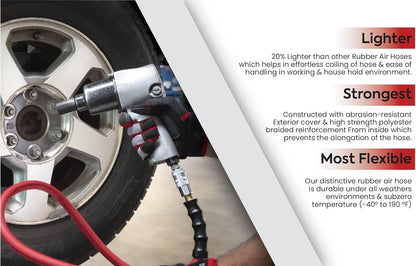 RMX Avagard - Premium Rubber Air Hose - 20% Lighter - 100% Rubber (3/8" x 50')
