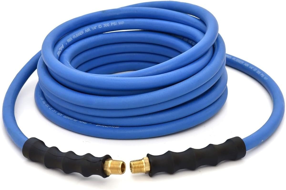 BluBird Lightest, Strongest, Most Flexible Rubber Air Hose (1/4" x 50') - BB1450