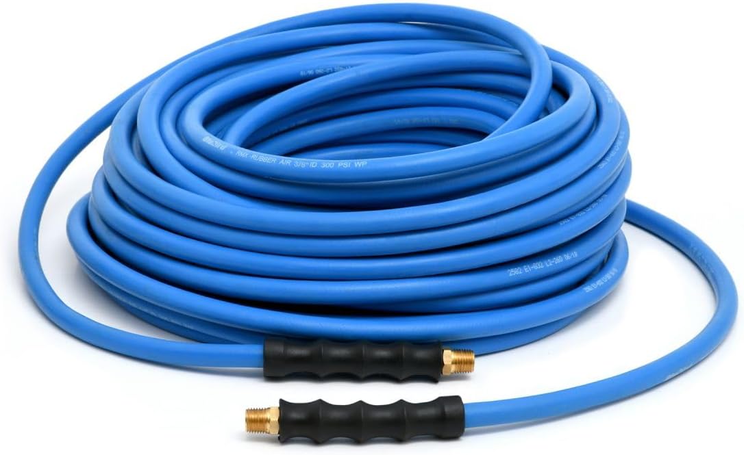 BLUBIRD BB38100 3/8" x 100' Rubber Air Hose, 100% Rubber, Lightest, Strongest