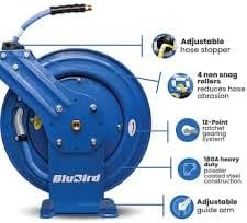 BLUBIRD BBRDA1275 Dual Arm 1/2 in. x 75 ft. Retractable Air Hose Reel