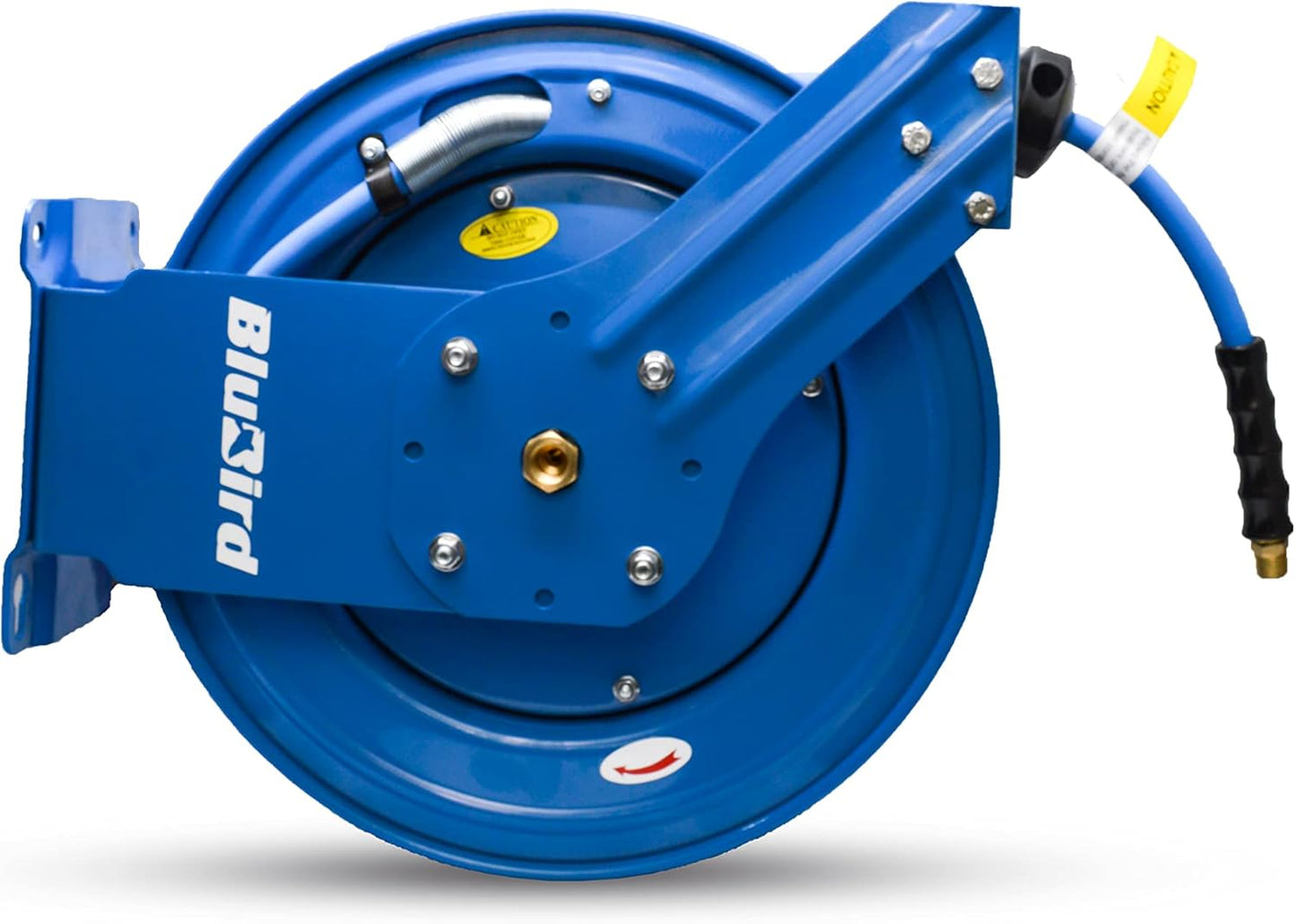 BLUBIRD 3/8" x 50ft Dual Arm Rubber Air Hose Reel - Heavy Duty, Retractable