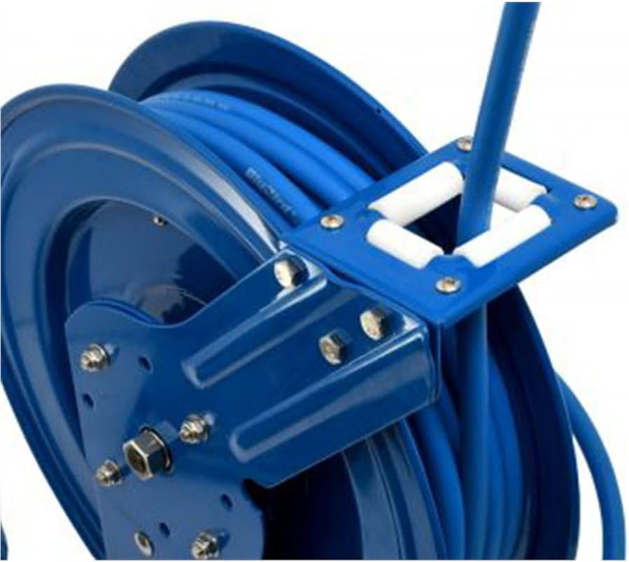 BLUBIRD Heavy-Duty Air Hose Reel All-In-One 3/8” x 50’ with 180° Swivel Mount