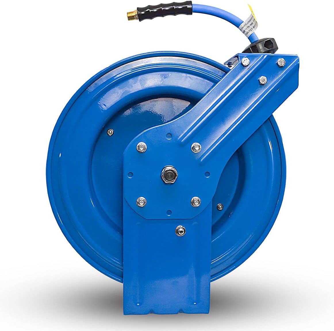 BLUBIRD BBR3875 18ga. Retractable Hose Reel with 3/8" x 75' Air Hose, Ratcheting