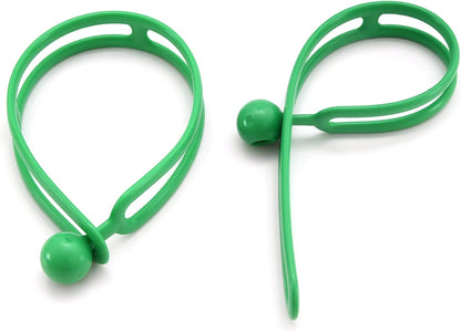 BluBird Rapid Tie Adjustable Strap, 15" Heavy Duty Ball Ties Cord - Green - 2pk