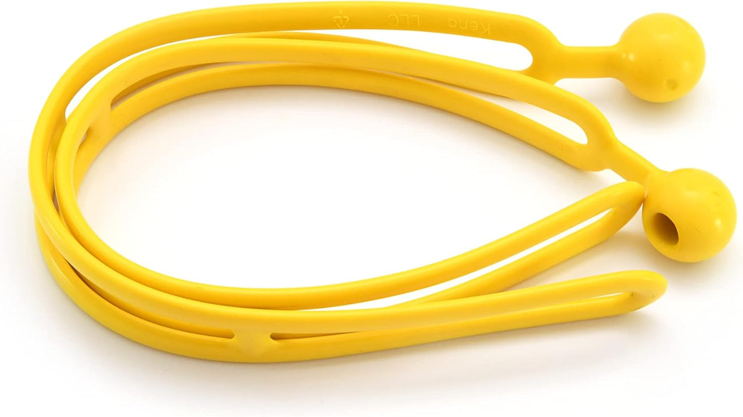 BLUBIRD Rapid Tie 16" Non Marring Adjustable, Ball & Rung Ties, 2 Pack - Yellow