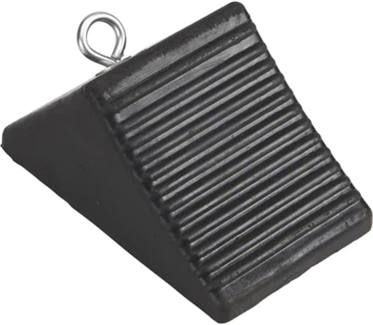 BluBird Heavy Duty Rubber Wheel Chock w/ Steel Eye Bolt for Trailers Trucks RVs