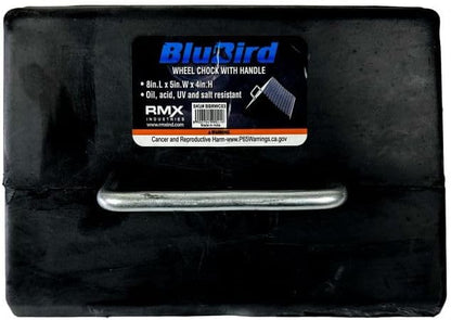 Blubird Rubber Wheel Chock with Handle, 100% Heavy-Duty Rubber, Non-Slip