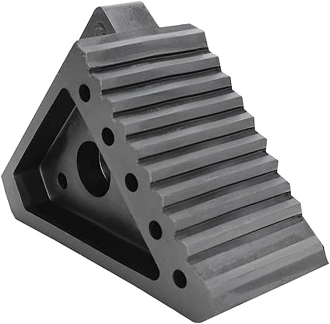 BLUBIRD Extreme Max BBRWC08 Rubber Wheel Chock with Handle and Eyebolt