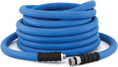 BluSeal Hot/Cold Water Rubber Garden Hose, 100% Rubber, Ultra-Light(1" x 15')