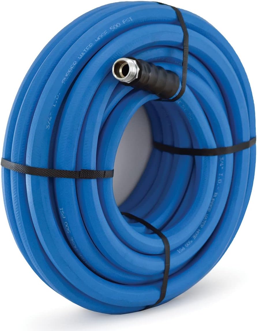 BluSeal Hot/Cold Water Rubber Garden Hose, 100% Rubber, Ultra-Light(1" x 15')