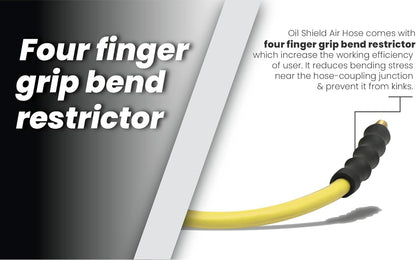 OIL SHIELD OS1250 1/2" x 50' Class A Rubber Air Hose, -50F to 200F, 1200PSI