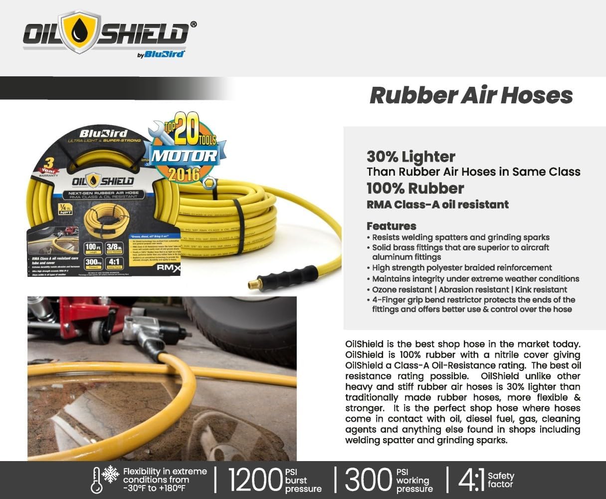 OilShield Next-Gen Air Hoses (3/8" x 15')