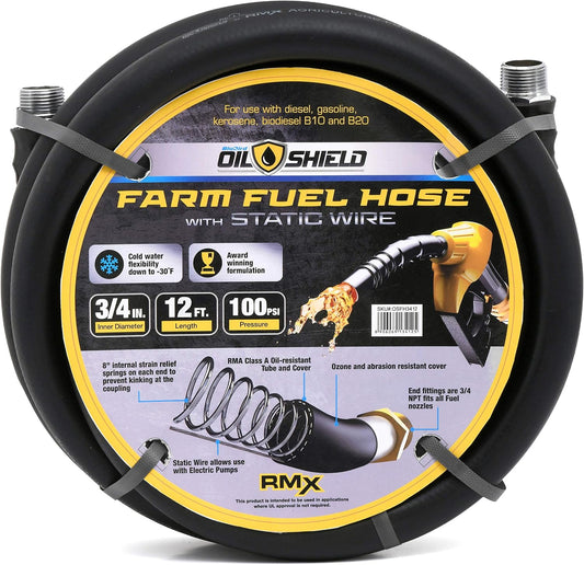 Oil Shield Next-Gen Farm Fuel Transfer Hose - Lighter - 2X Kink Resistant