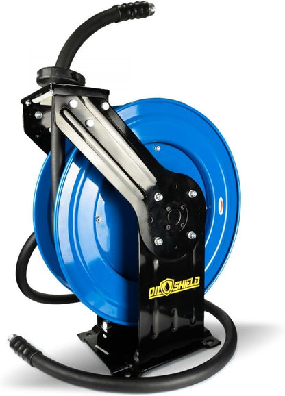 OIL SHIELD OSFHRONE40 Farm Fuel Hose Reel – Heavy Duty Assembly, 1" x 40' Rubber