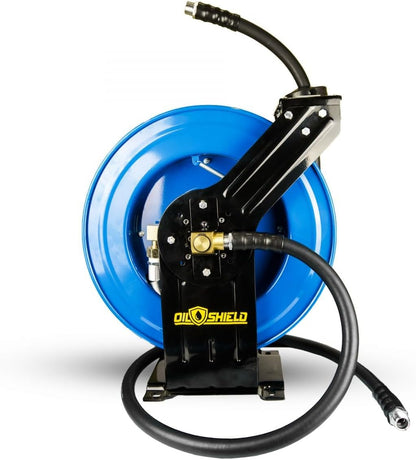 OIL SHIELD OSFHRONE40 Farm Fuel Hose Reel – Heavy Duty Assembly, 1" x 40' Rubber