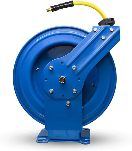 BluBird Oil Shield Heavy-Duty 18 ga. Retractable Hose Reel - 3/8" x 100"