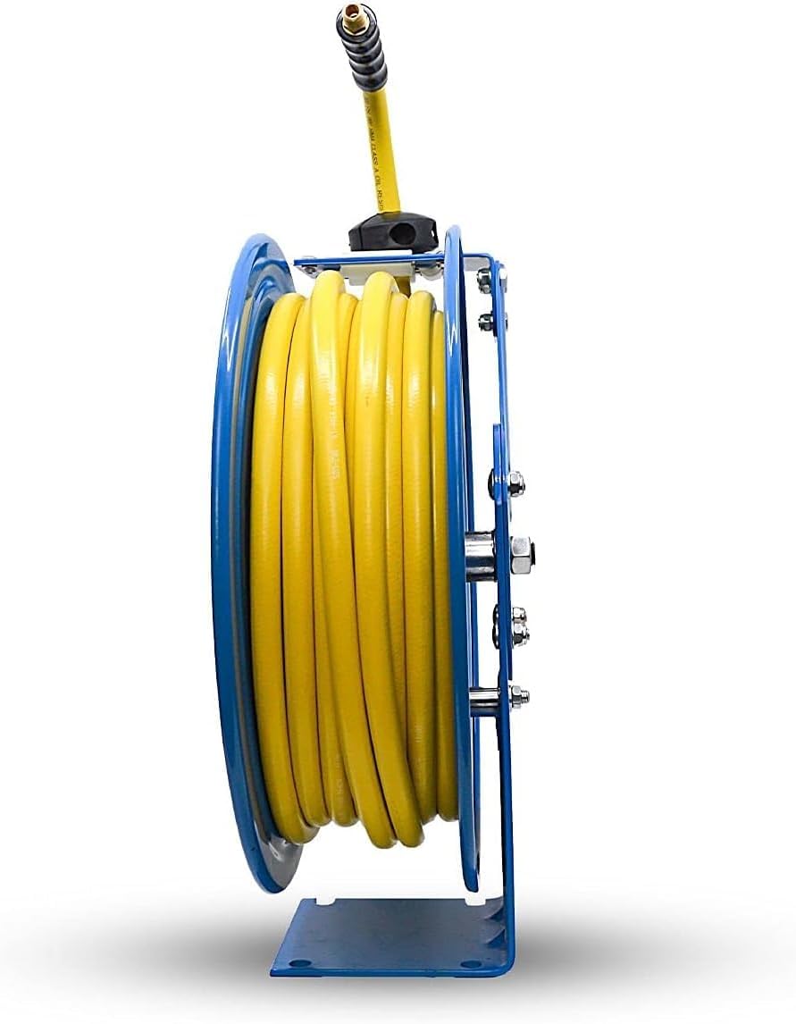 BluBird Oil Shield Heavy-Duty 18 ga. Retractable Hose Reel - 3/8" x 100"