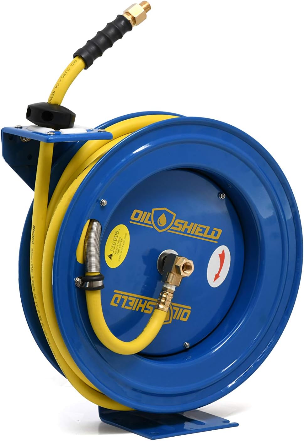 OilShield 18ga. Heavy Duty Retractable Air Hose Reel (1/2" x 50')